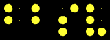 Grafik: BBSV in Schwarz- und Brailleschrift im Wechsel